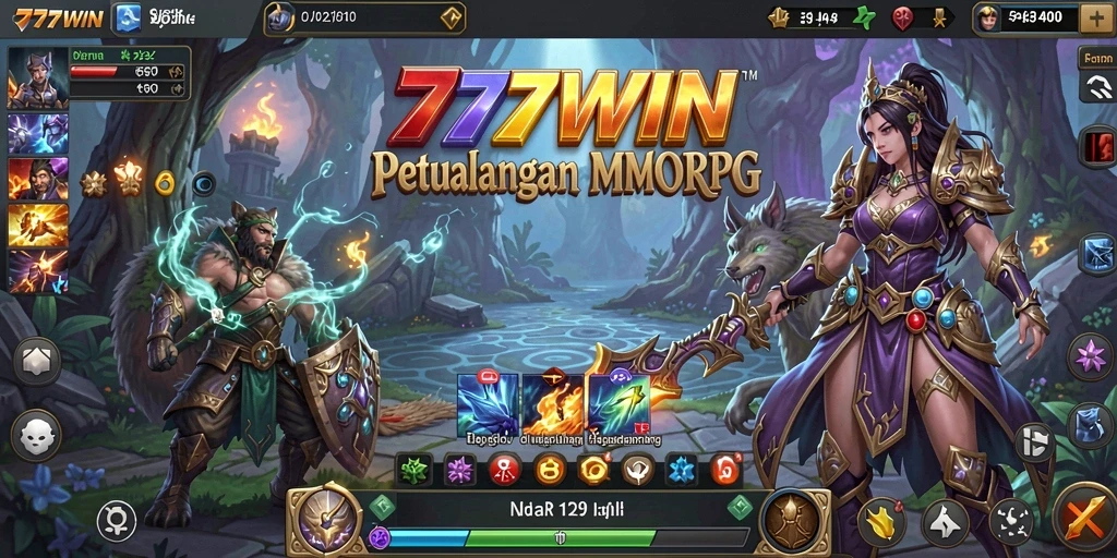Screenshot gameplay 777WIN menunjukkan pertarungan yang mendebarkan.