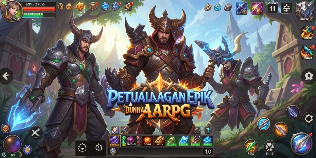 Tampilan gameplay seru dalam game ARPG 8055.