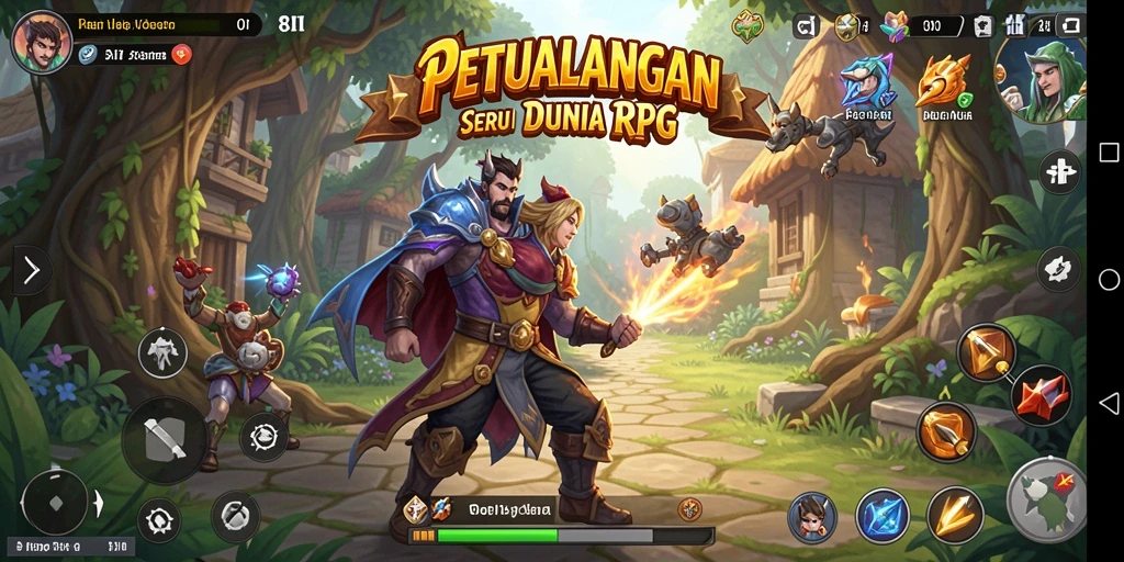 Screenshot gameplay 8II menampilkan aksi petualangan RPG yang seru.