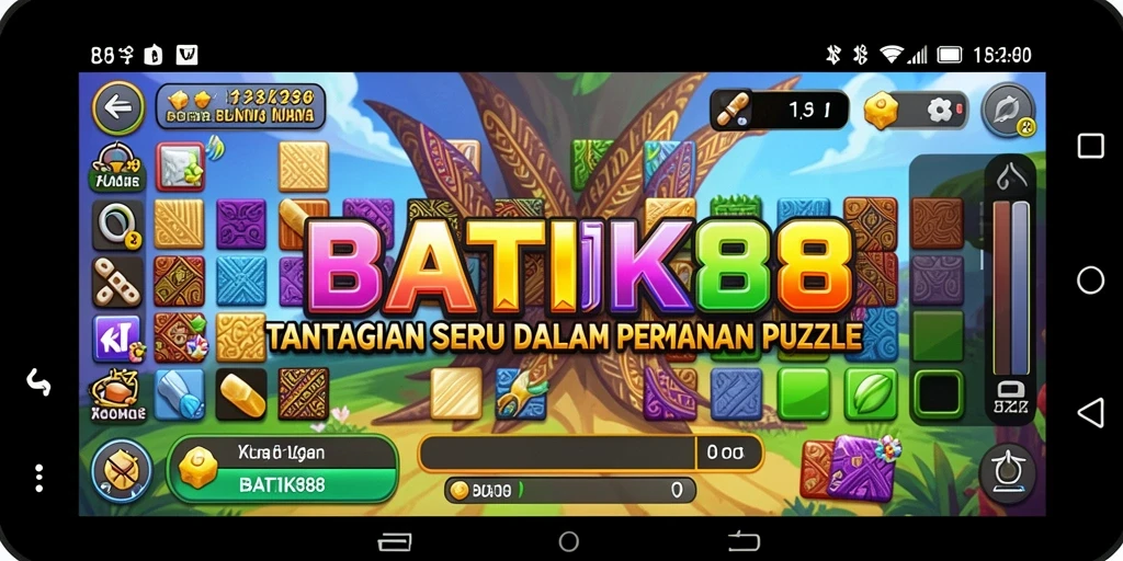 Tampilan gameplay puzzle yang menegangkan di BATIK88.