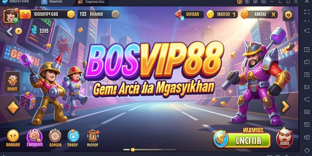 Screenshot utama BOSVIP88 menampilkan gameplay yang menarik dan seru.