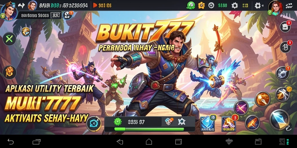 Tampilan utama BUKIT777 dengan fitur-fitur Utility yang bermanfaat.